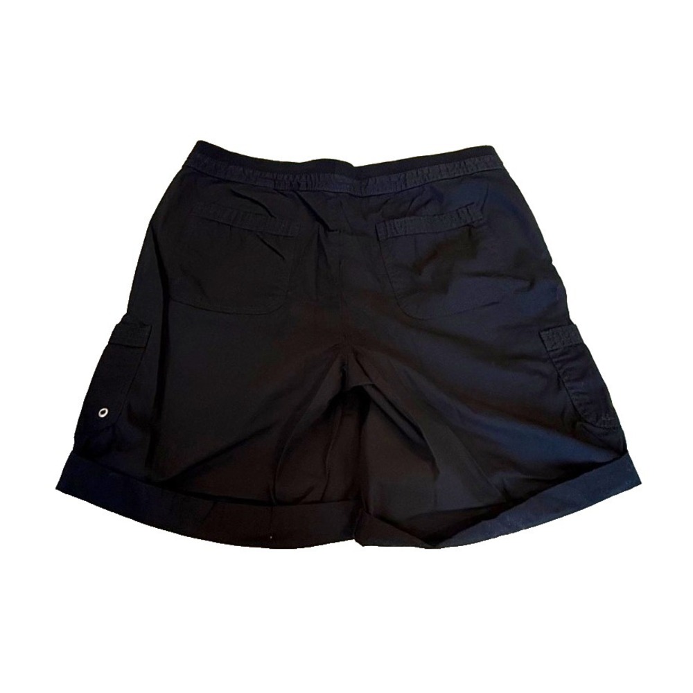 White Stag Women's 100% Cotton Cuffed Cargo Shorts; Stretch; Black; Size 8; NWT - Picture 5 of 6